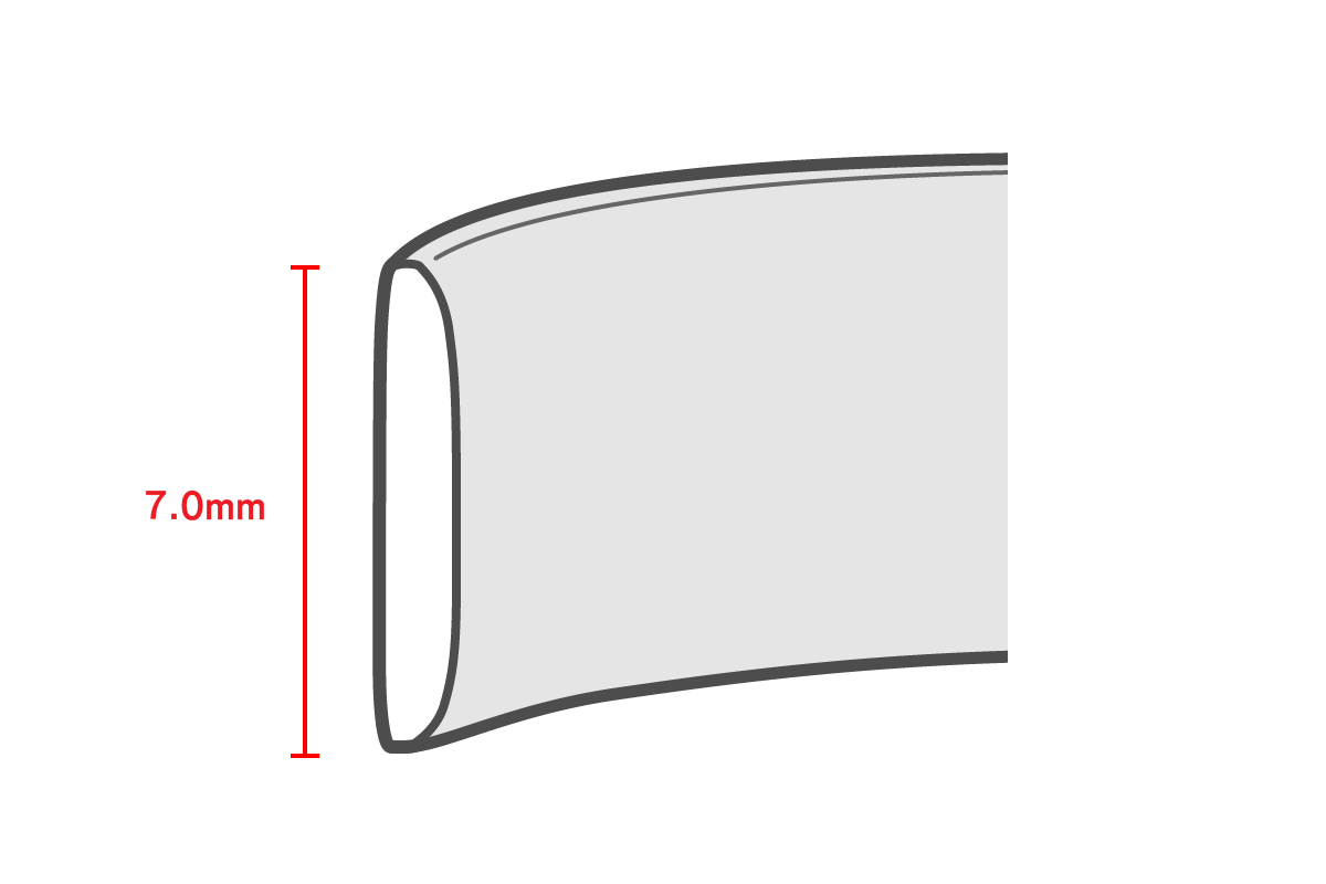 銀の四角い指輪 / 7.0mm