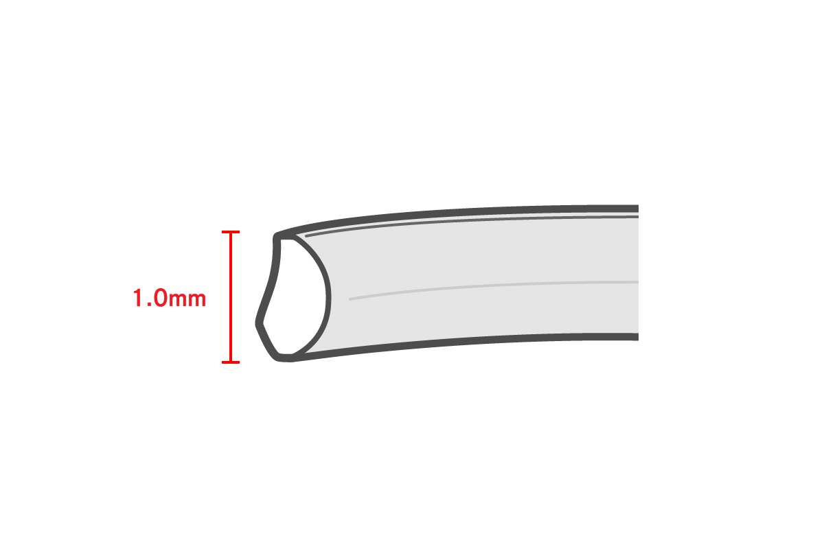 槌目の入った銀の華奢な指輪 / 1.0mm