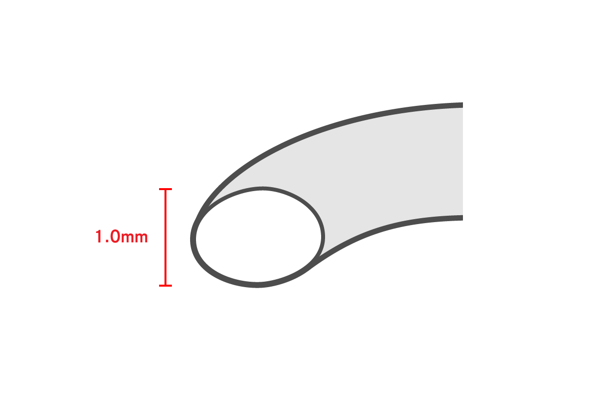 銀の華奢な指輪 / 1.0mm