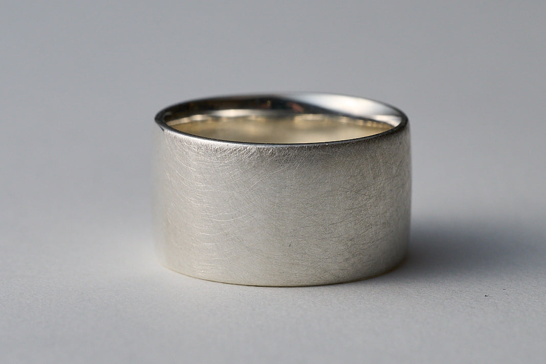Silver square ring / 10.0mm