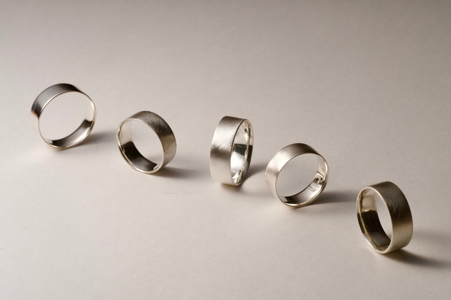Silver square ring / 7.0mm
