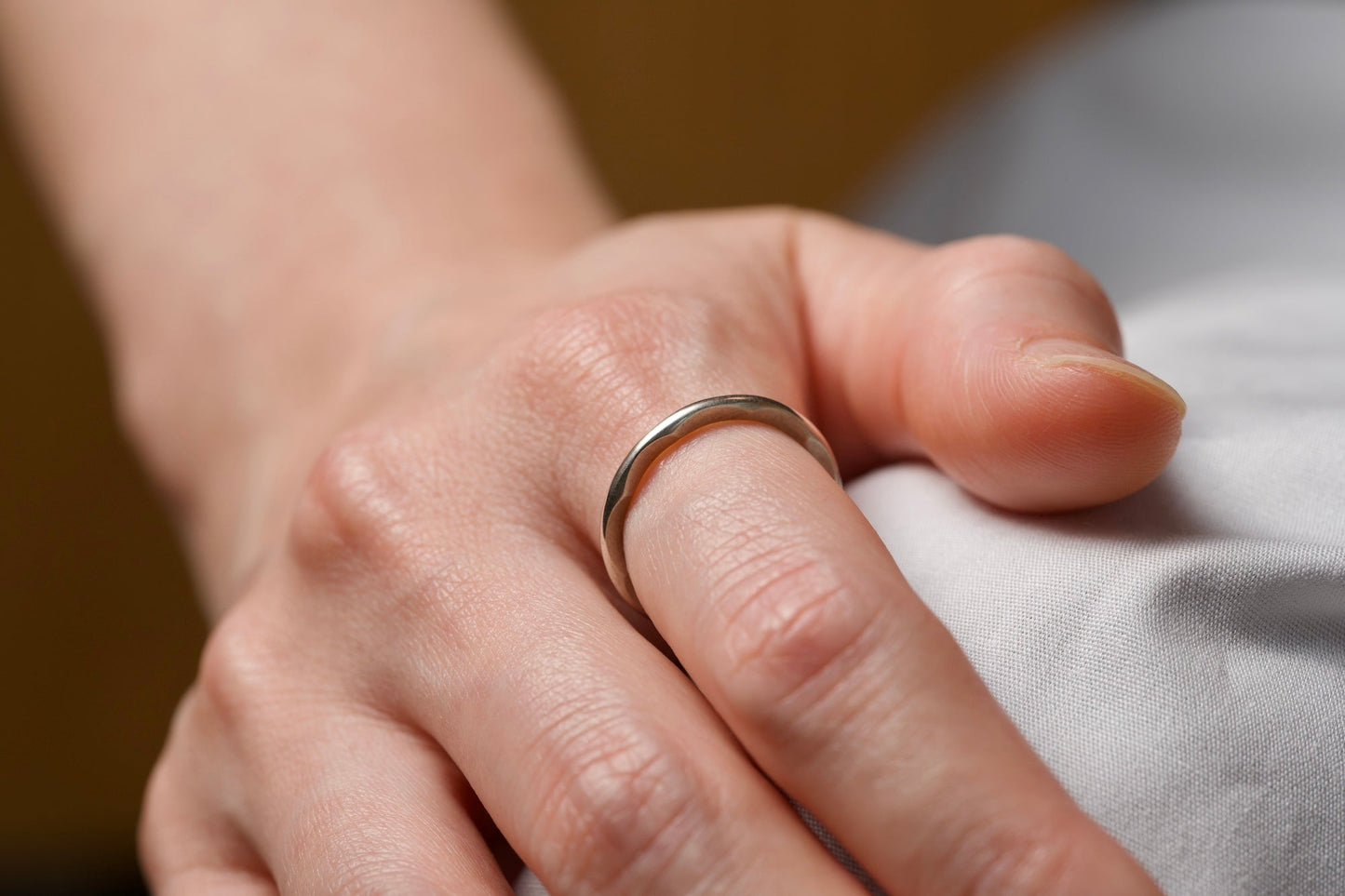 Wavy silver ring / 1.8mm