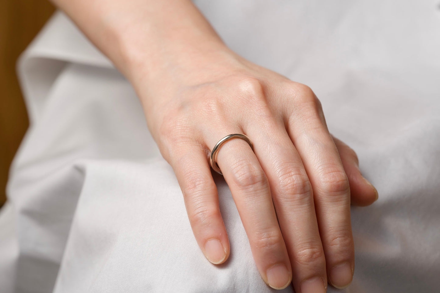Wavy silver ring / 1.8mm