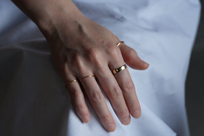 18金の板の指輪  / 4.2mm