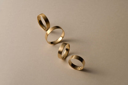 18金の板の指輪  / 4.2mm