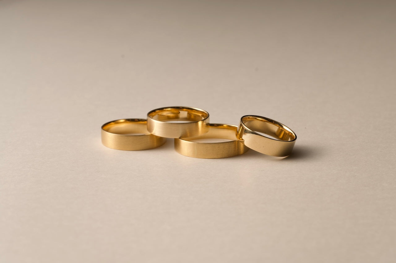 18金の板の指輪  / 4.2mm