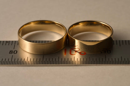 18金の板の指輪  / 4.2mm