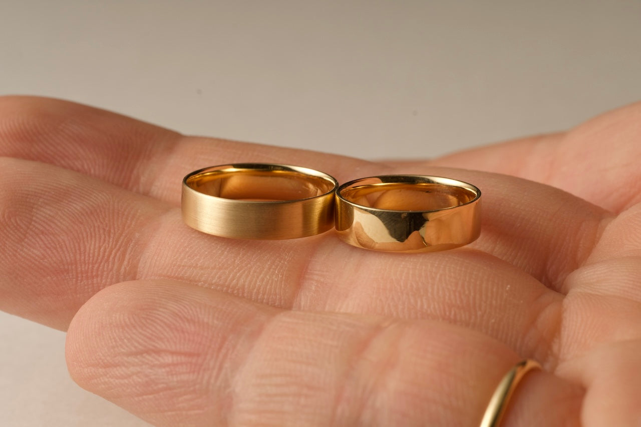 18金の板の指輪  / 4.2mm