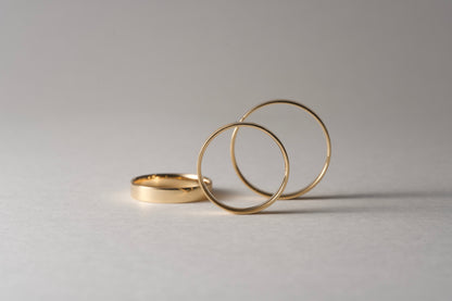 18K gold plate ring / 4.2mm