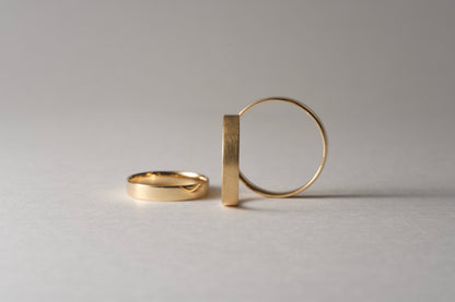 18K gold plate ring / 4.2mm