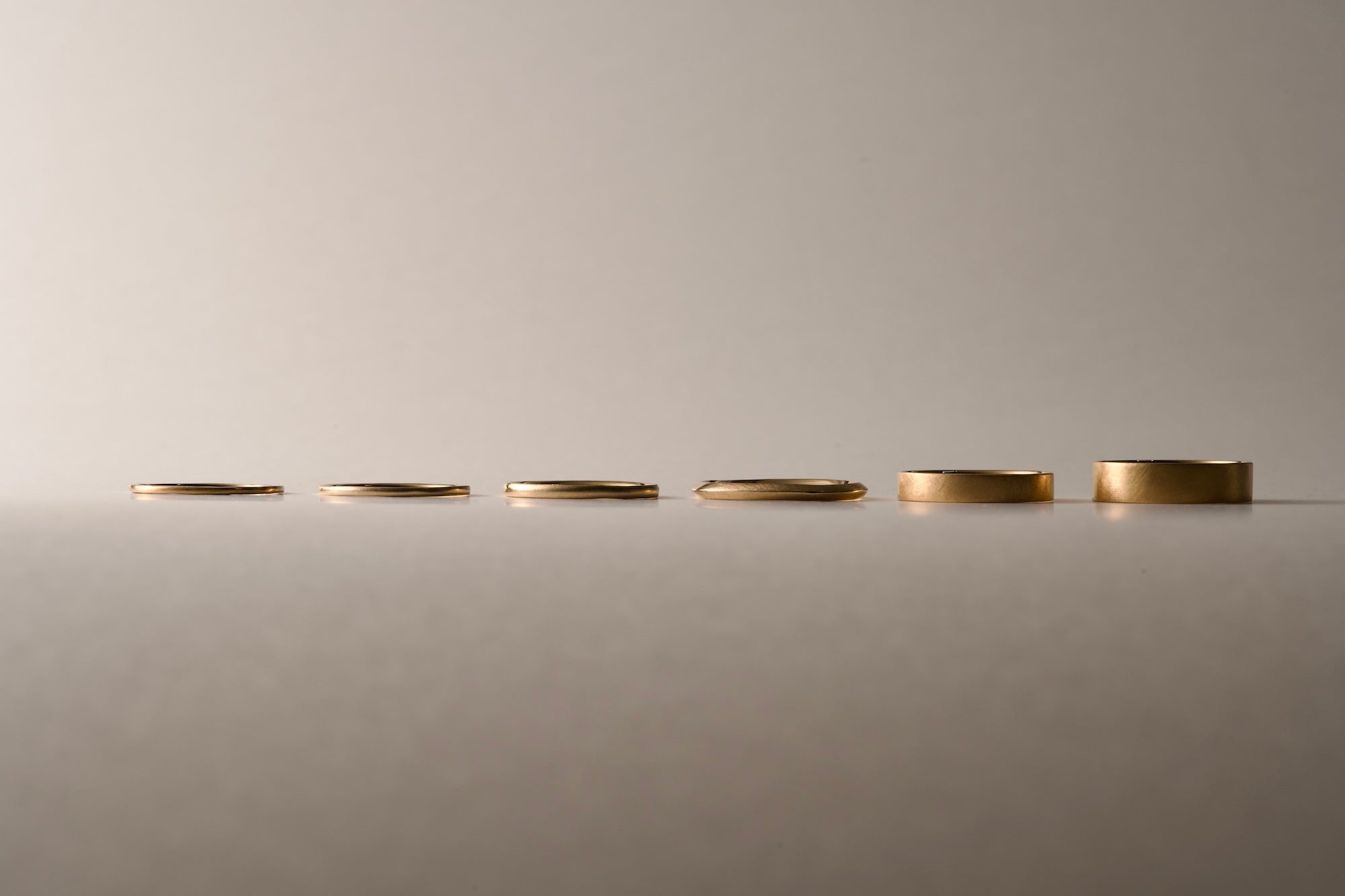 18金の平らに叩き上げた指輪 / 0.7mm – dzdz Online Store