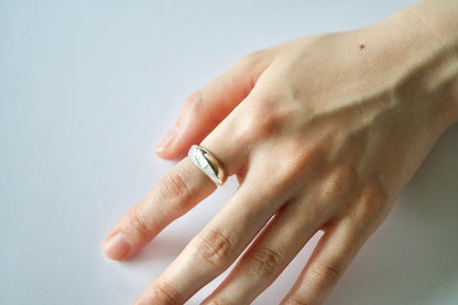 〔001〕Silver Edge Ring