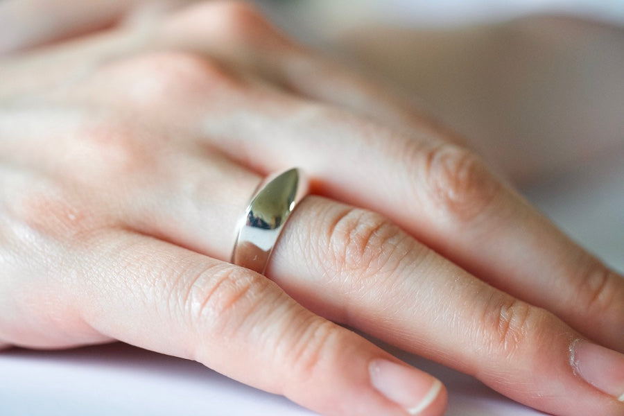 〔001〕Silver Edge Ring