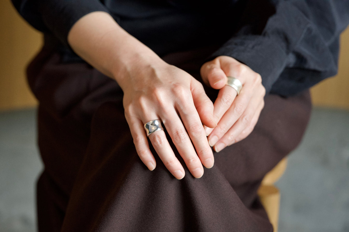 大振りな銀の指輪 / 12.0mm