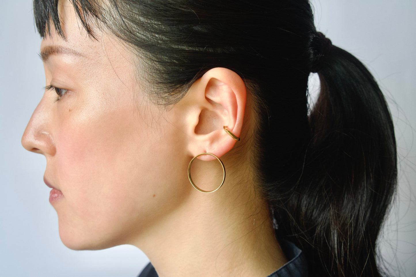 真鍮のリングピアス / ひとつ
