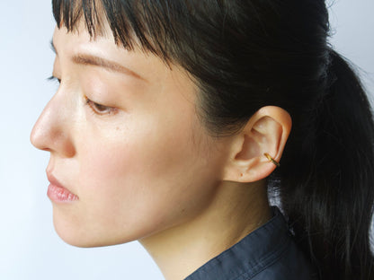 Angular 18k gold ear cuff