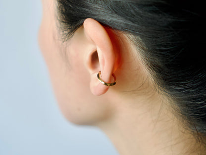 Angular 18k gold ear cuff