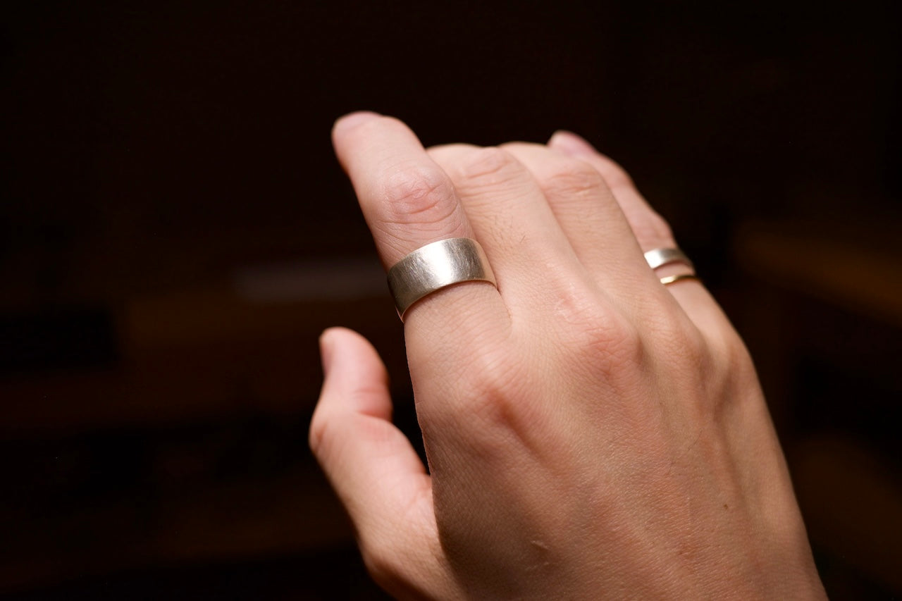 銀の四角い指輪 / 10.0mm