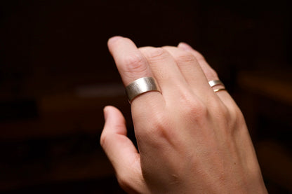 銀の四角い指輪 / 10.0mm