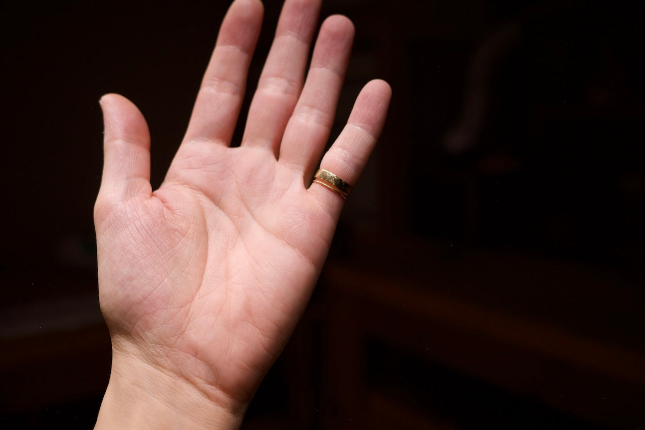 18金の板の指輪  / 4.2mm