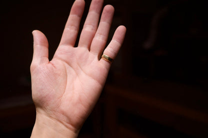 18金の板の指輪  / 4.2mm