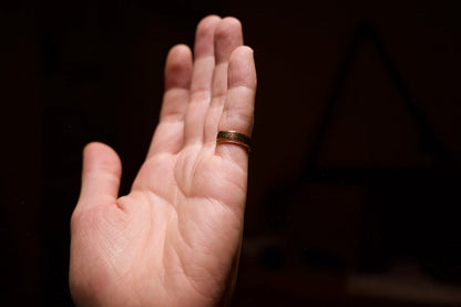 18金の板の指輪  / 4.2mm