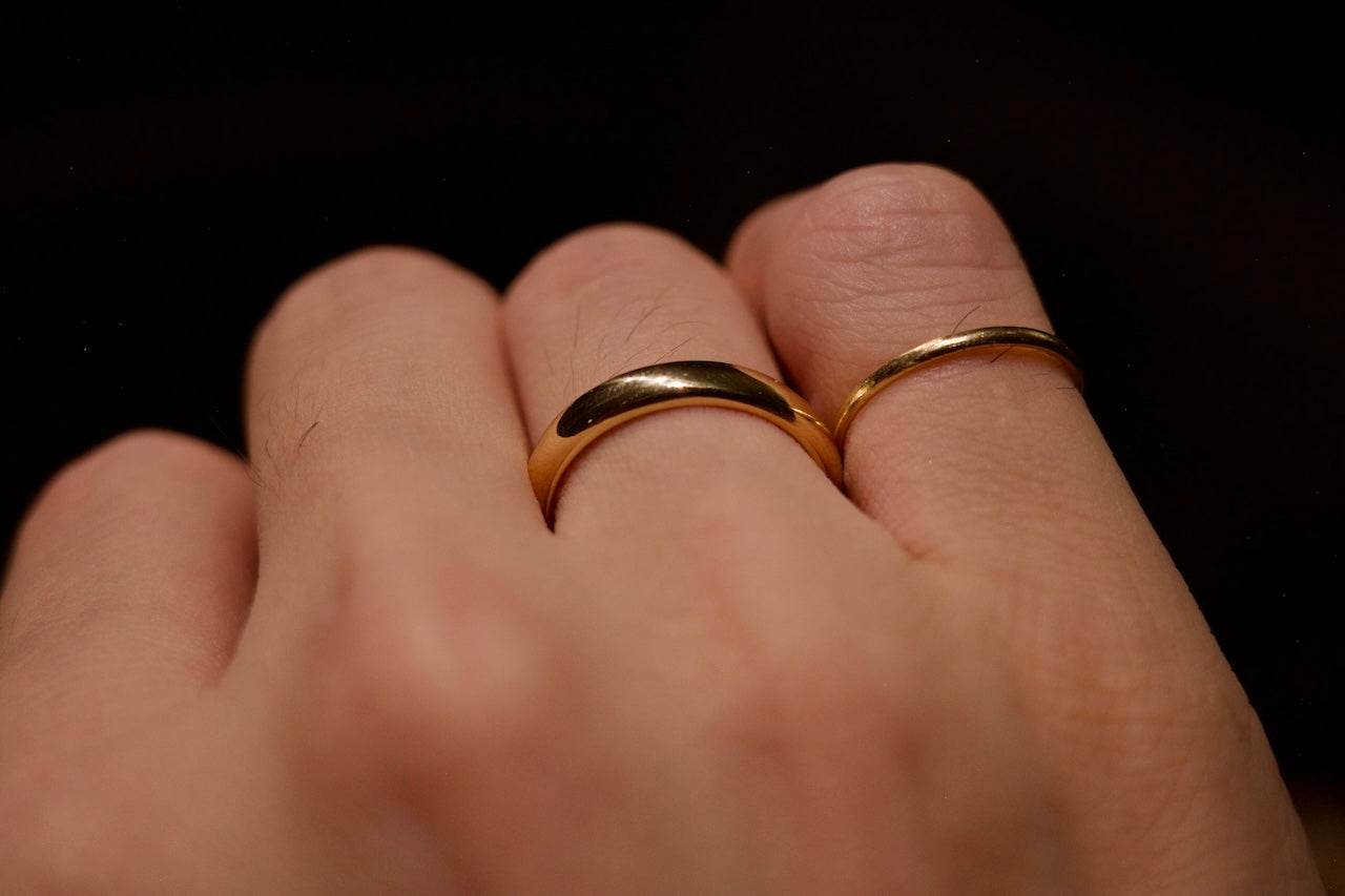 K18 Classic Oval Ring / 3.8mm