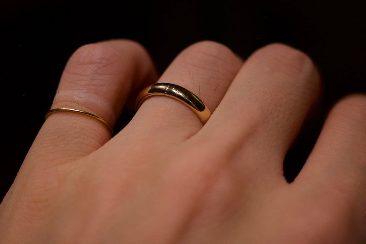 K18 Classic Oval Ring / 3.8mm