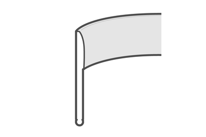 Small silver ring earring / one