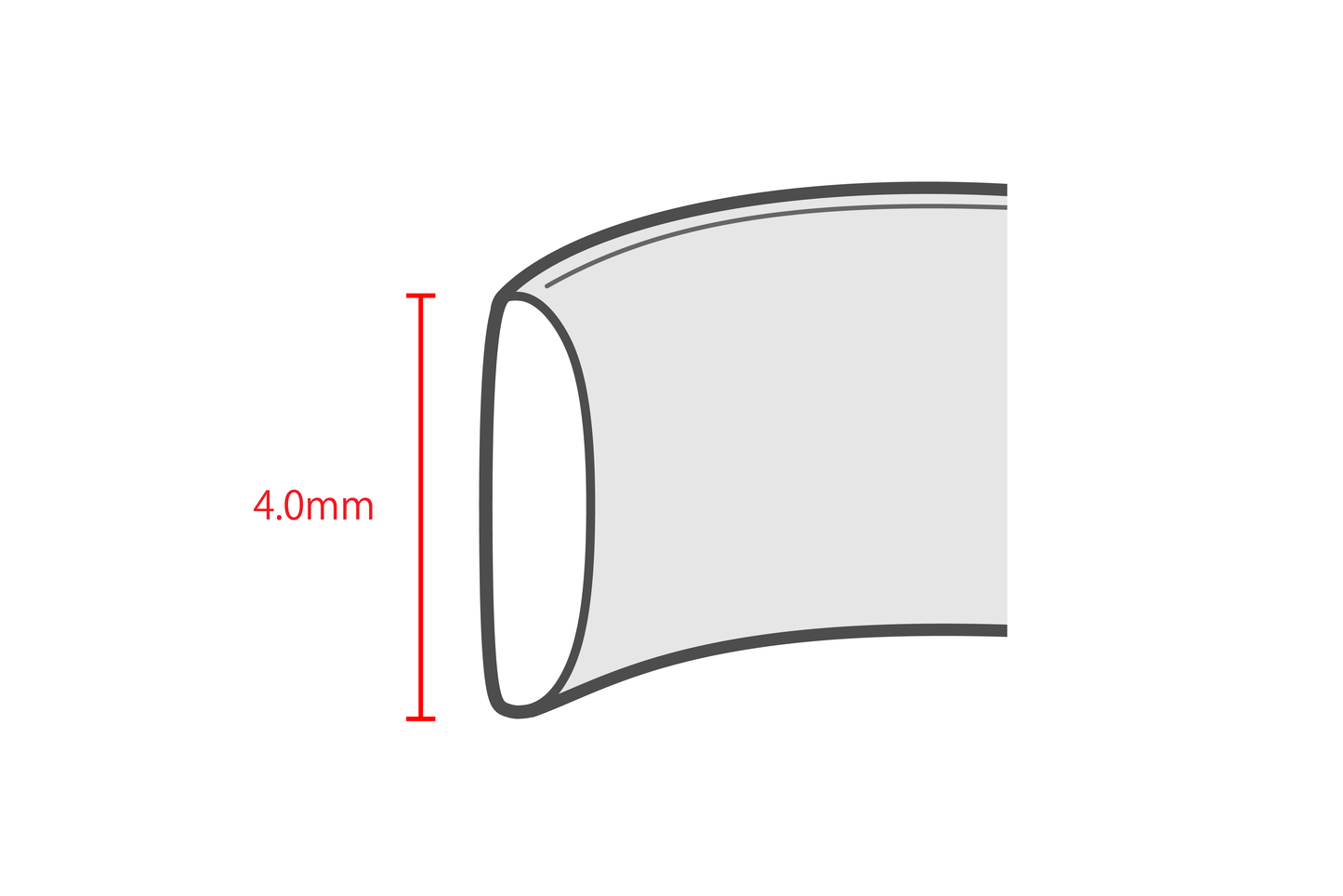 Silver square ring / 4.0mm
