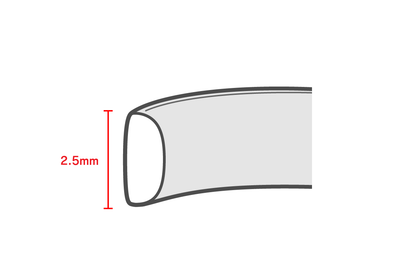 Silver square ring / 2.5mm