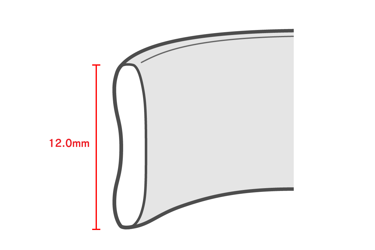 大振りな銀の指輪 / 12.0mm
