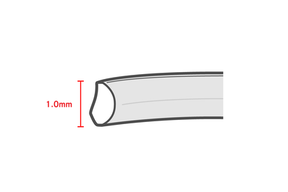 槌目の入った銀の華奢な指輪 / 1.0mm