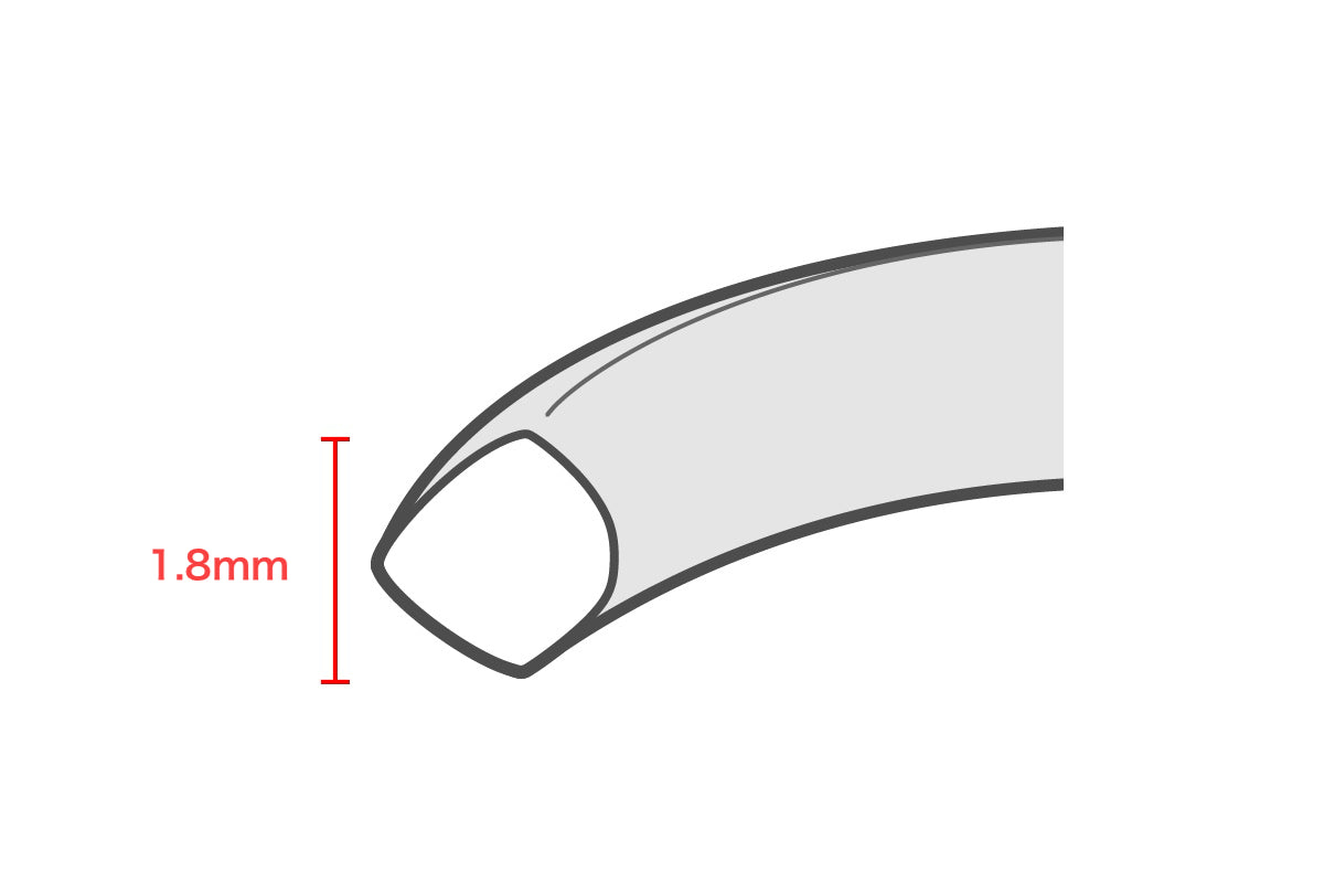 角ばった18金の指輪  / 1.8mm