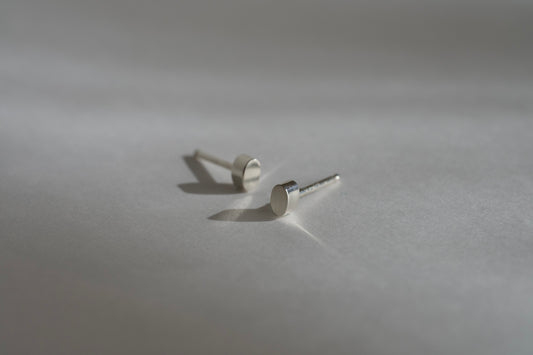 Silver rice grain earrings / 1 grain