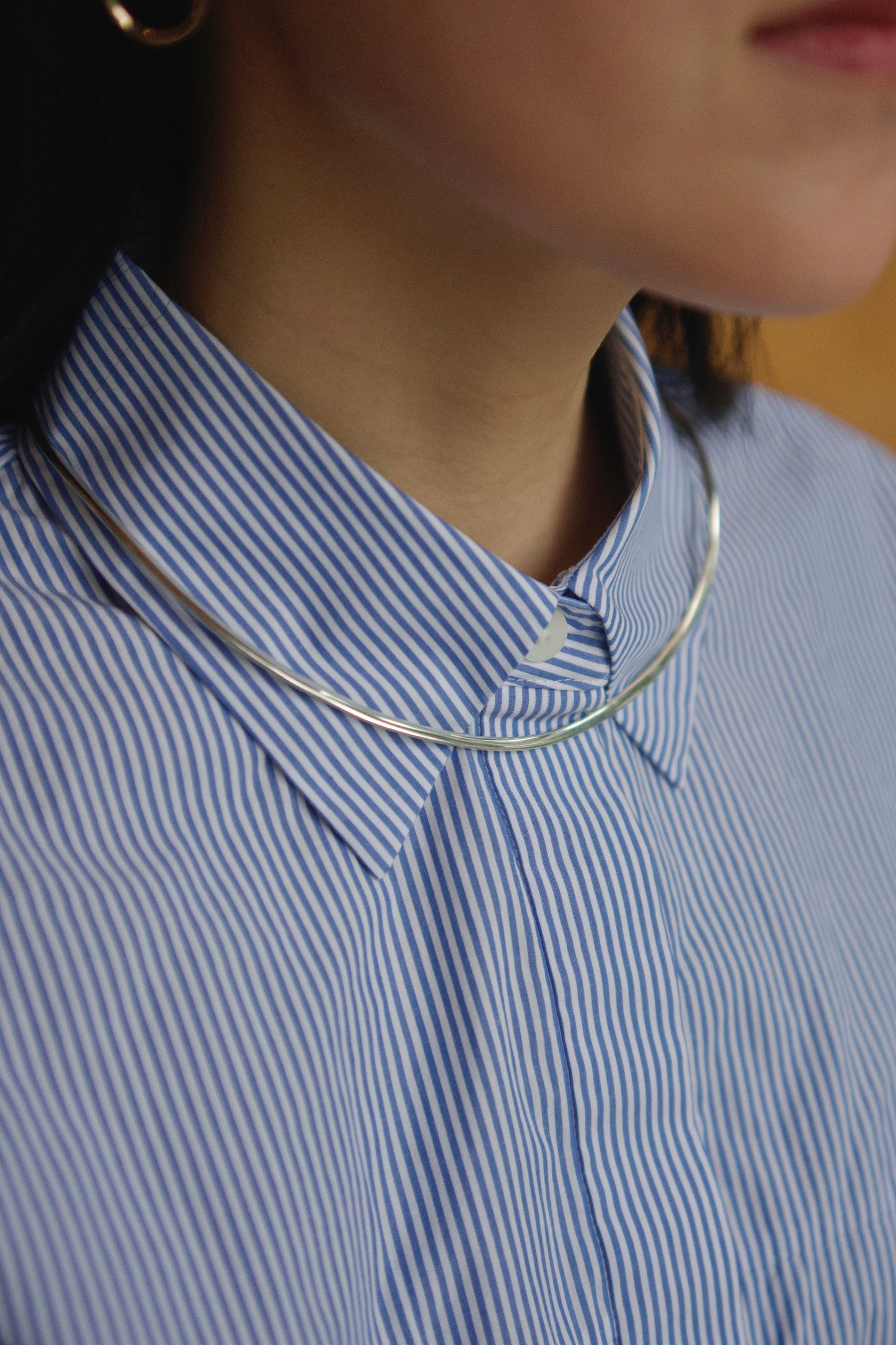 [New] Silver Flat Choker
