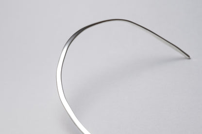 [New] Silver Flat Choker