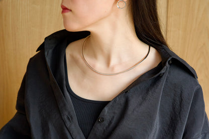 [New] Silver Flat Choker
