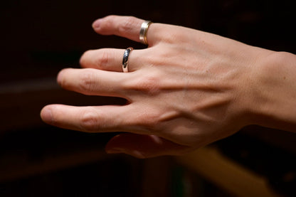 Silver round ring / 4.5mm