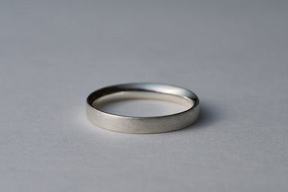 Silver square ring / 2.5mm
