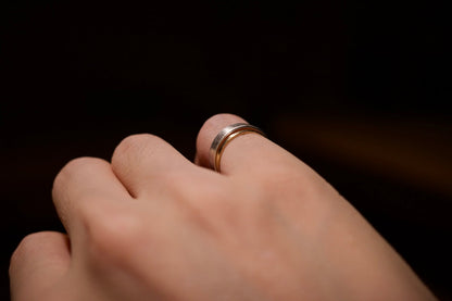 Silver square ring / 4.0mm
