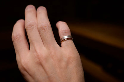 Silver square ring / 4.0mm