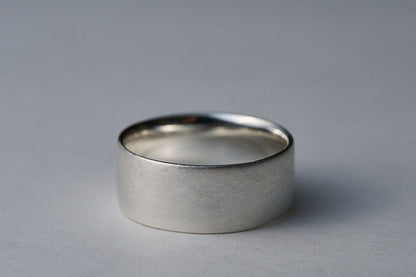 Silver square ring / 7.0mm