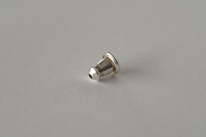 Silver ring earrings / one